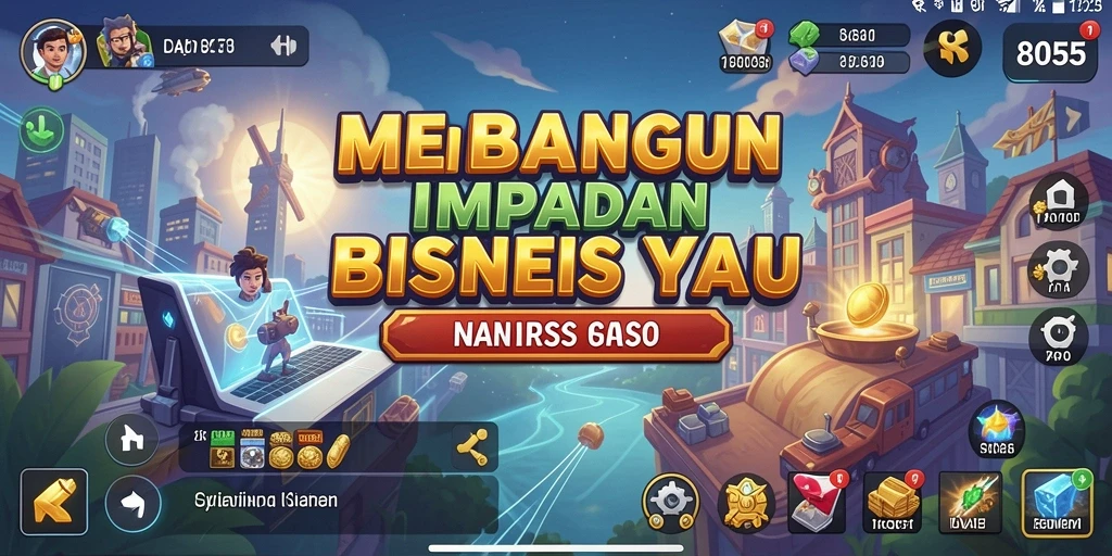 Screenshot utama 8055 menunjukkan aksi gameplay Tycoon yang seru.