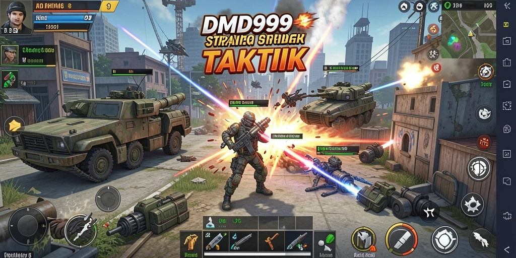 Screenshot DMD999 menampilkan aksi strategis dalam gameplay yang menantang.