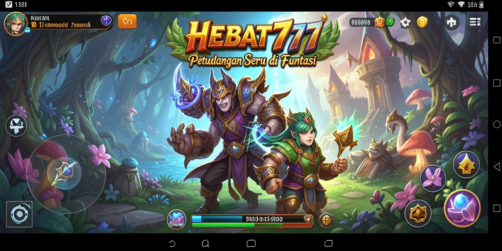 Screenshot gameplay HEBAT777 menampilkan petualangan seru di dunia fantasi.