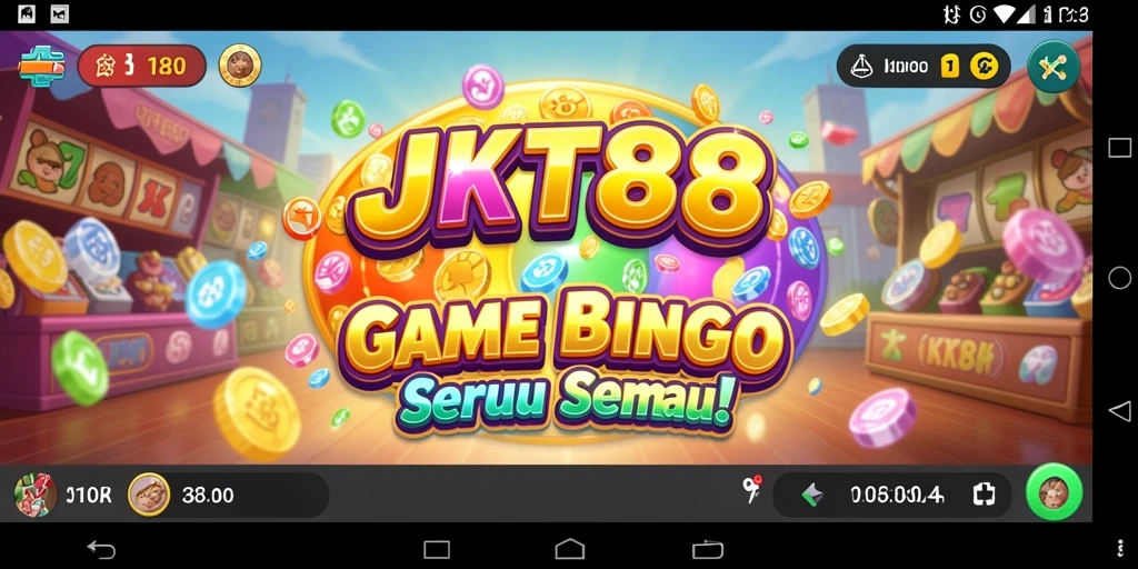 Tampilan gameplay menarik dari JKT88 dengan suasana Bingo yang menyenangkan.