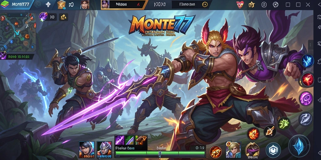 Tampilan gameplay MOBA yang menegangkan dan penuh aksi.