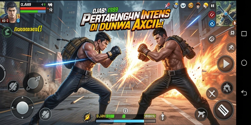 Tangkapan layar gameplay OJA89 menampilkan pertarungan epik yang mendebarkan.