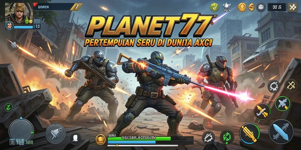 Tampilan gameplay seru di PLANET77 dengan aksi mendebarkan.