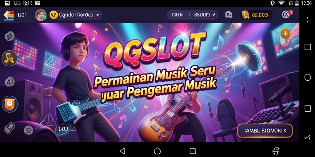 Tampilan menarik gameplay QQSLOT dengan berbagai pilihan lagu.