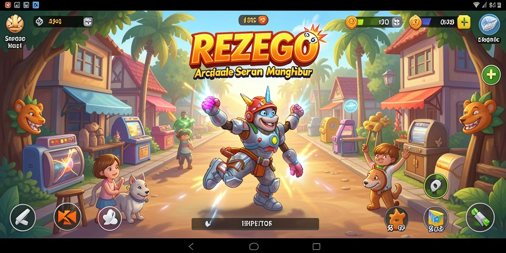 Screenshot utama REZEGO dengan tampilan gameplay yang menarik.