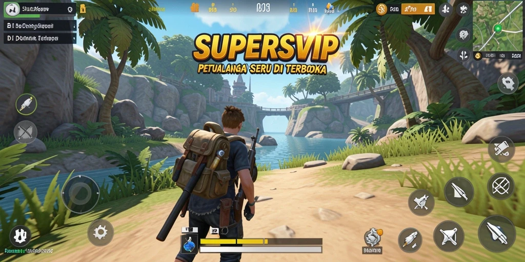 Screenshot game SUPERSVIP menampilkan dunia terbuka yang menakjubkan dan gameplay yang mengasyikkan.