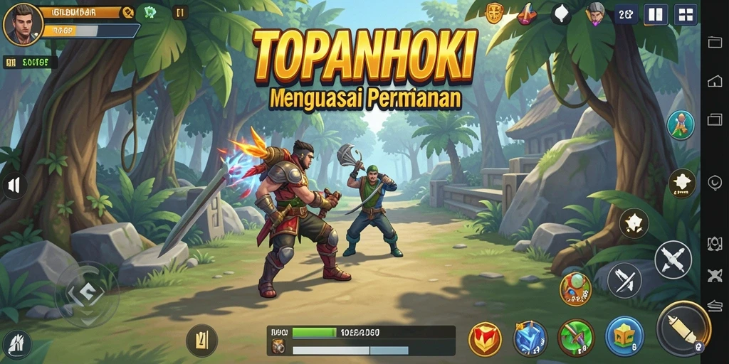 Gameplay mendebarkan dari TOPANHOKI dengan strategi yang intens.