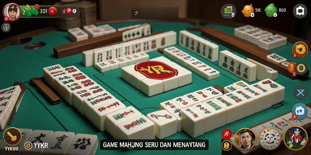 Screenshot utama YYRR menampilkan gameplay Mahjong yang menarik.
